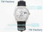 Replica TW Factory Rolex Day-Date 36MM 904L Stainless Steel Case Silver Dial Watch 